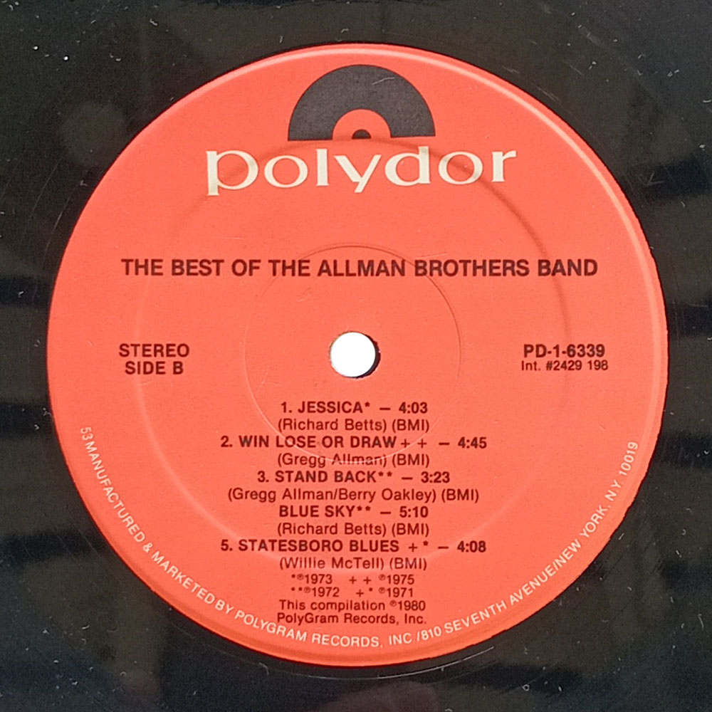 The Allman Brothers Band – The Best Of The Allman Brothers Band (LP)