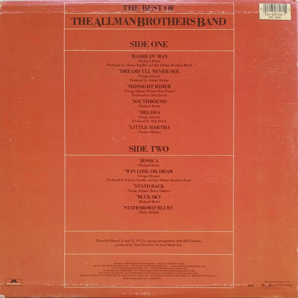 The Allman Brothers Band – The Best Of The Allman Brothers Band (LP)