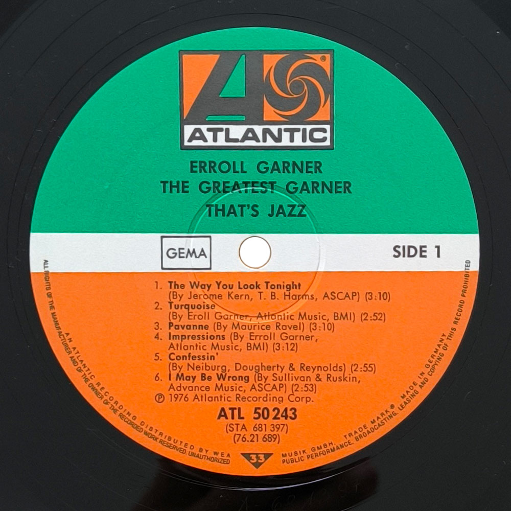 Erroll Garner – The Greatest Garner (LP)
