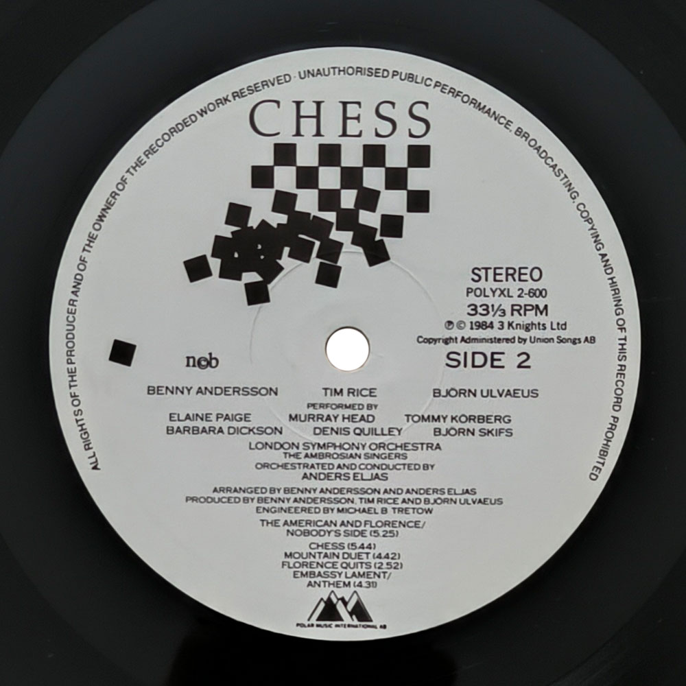 Benny Andersson · Tim Rice · Björn Ulvaeus ‎– Chess (2 LP)