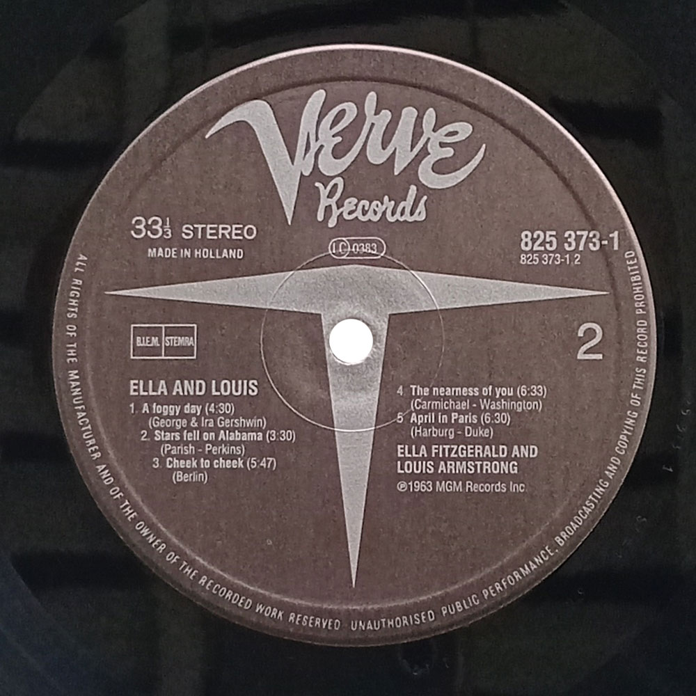 Ella Fitzgerald & Louis Armstrong – Ella And Louis (LP)