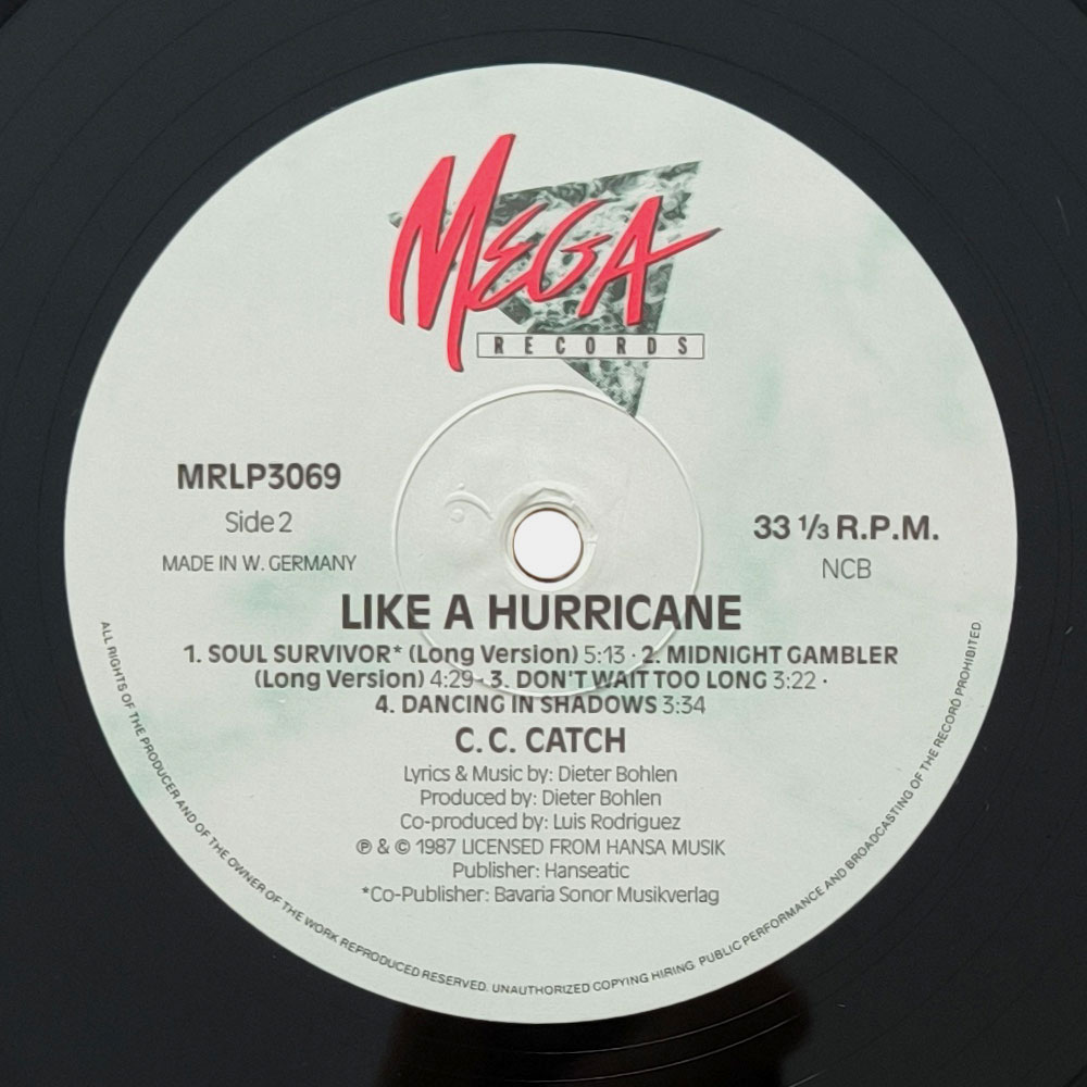 C.C. Catch – Like A Hurricane (LP)