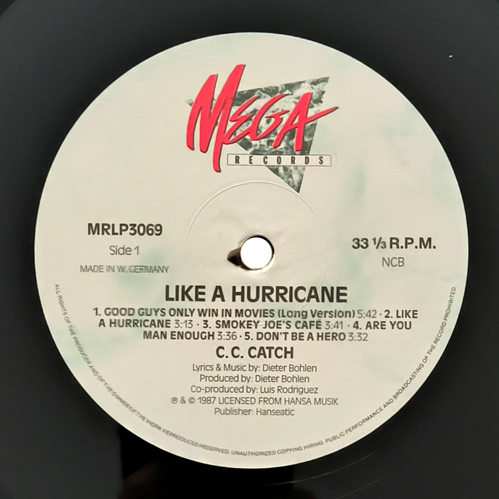 C.C. Catch – Like A Hurricane (LP)
