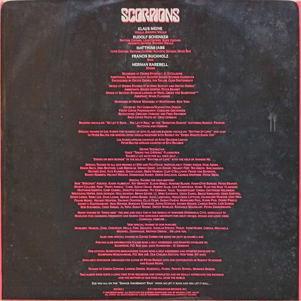 Scorpions – Savage Amusement (LP)