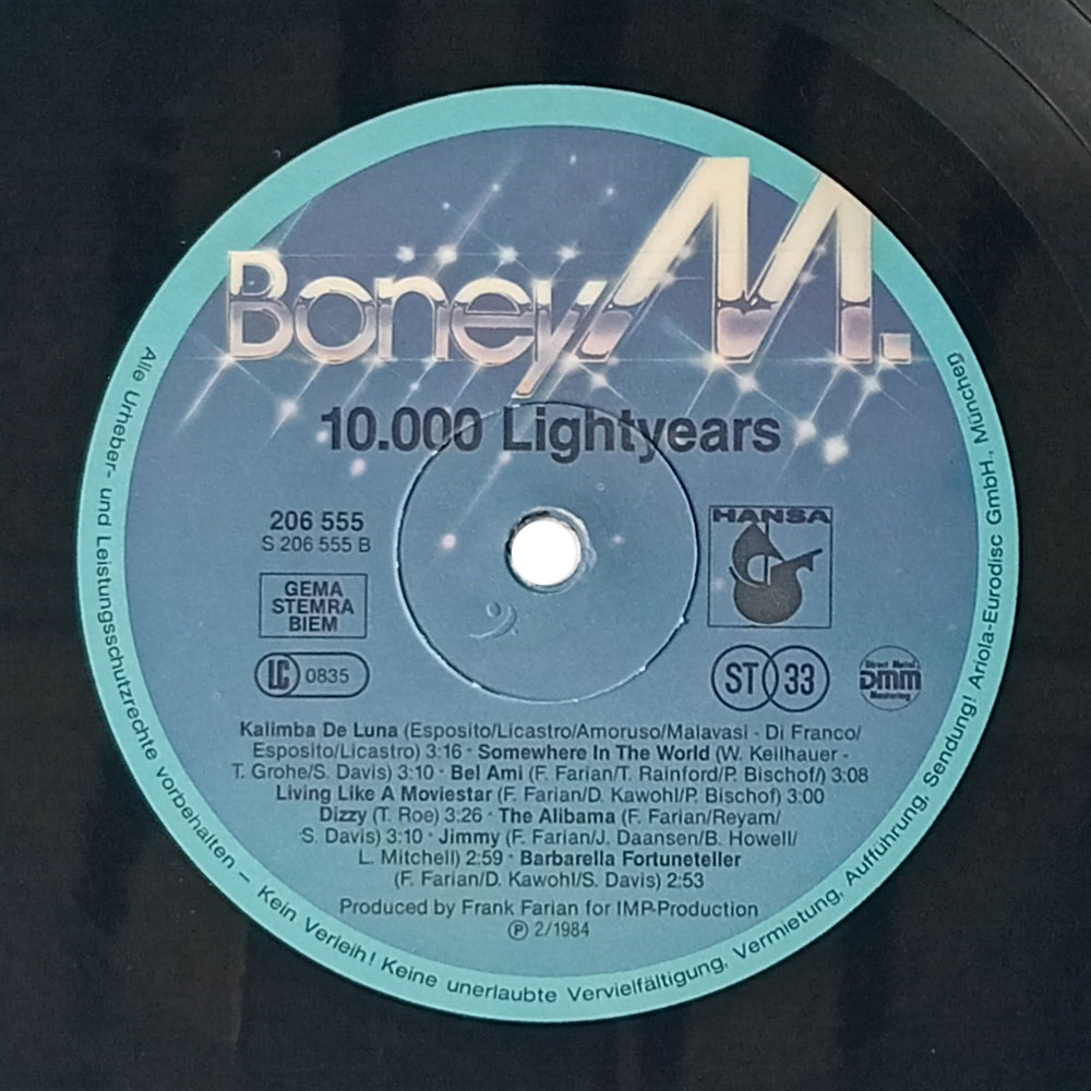 Boney M. – Ten Thousand Lightyears (LP)