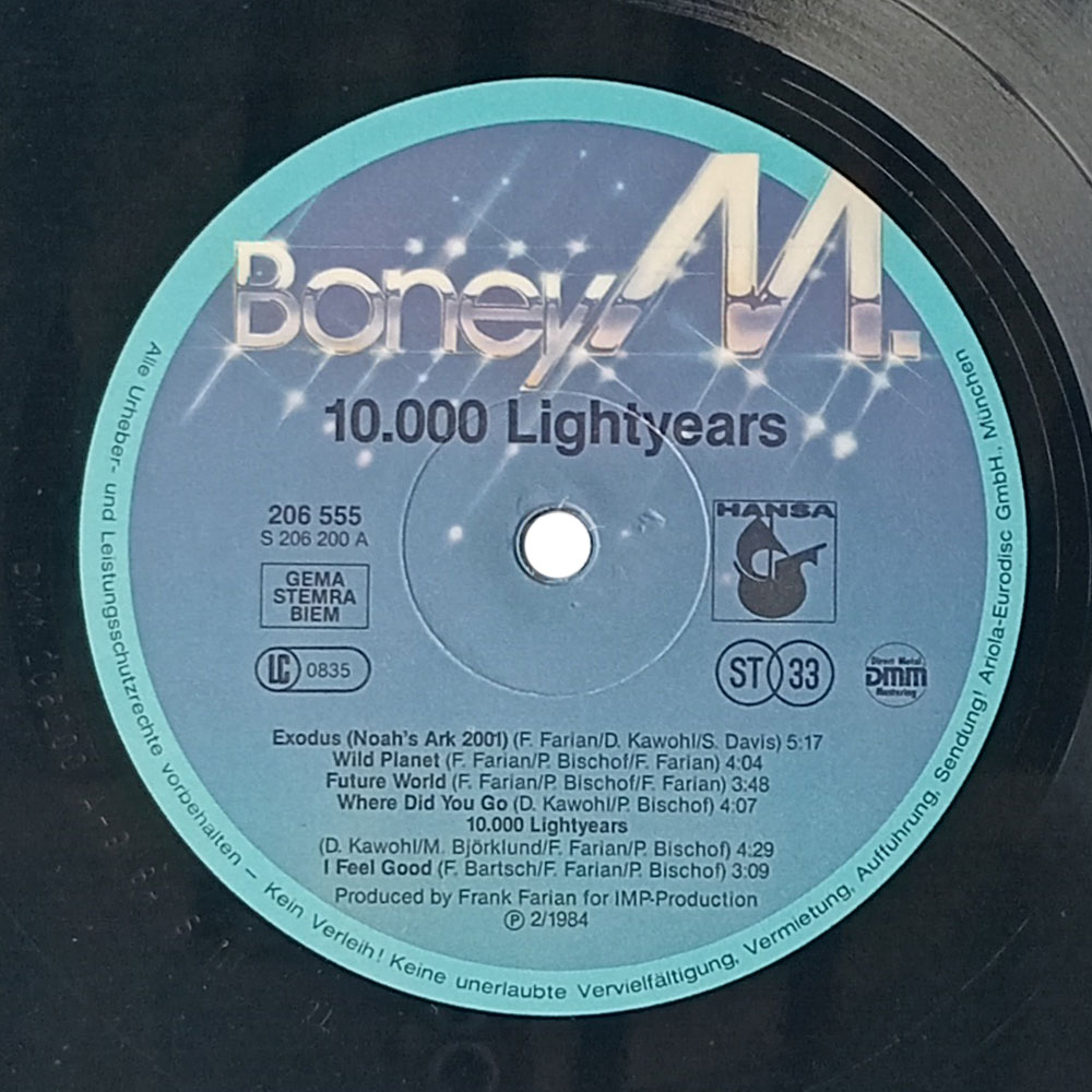Boney M. – Ten Thousand Lightyears (LP)
