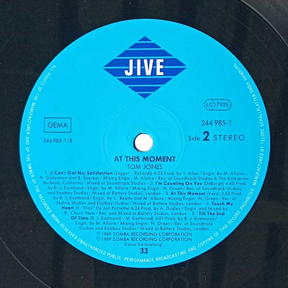 Tom Jones – At This Moment LP)
