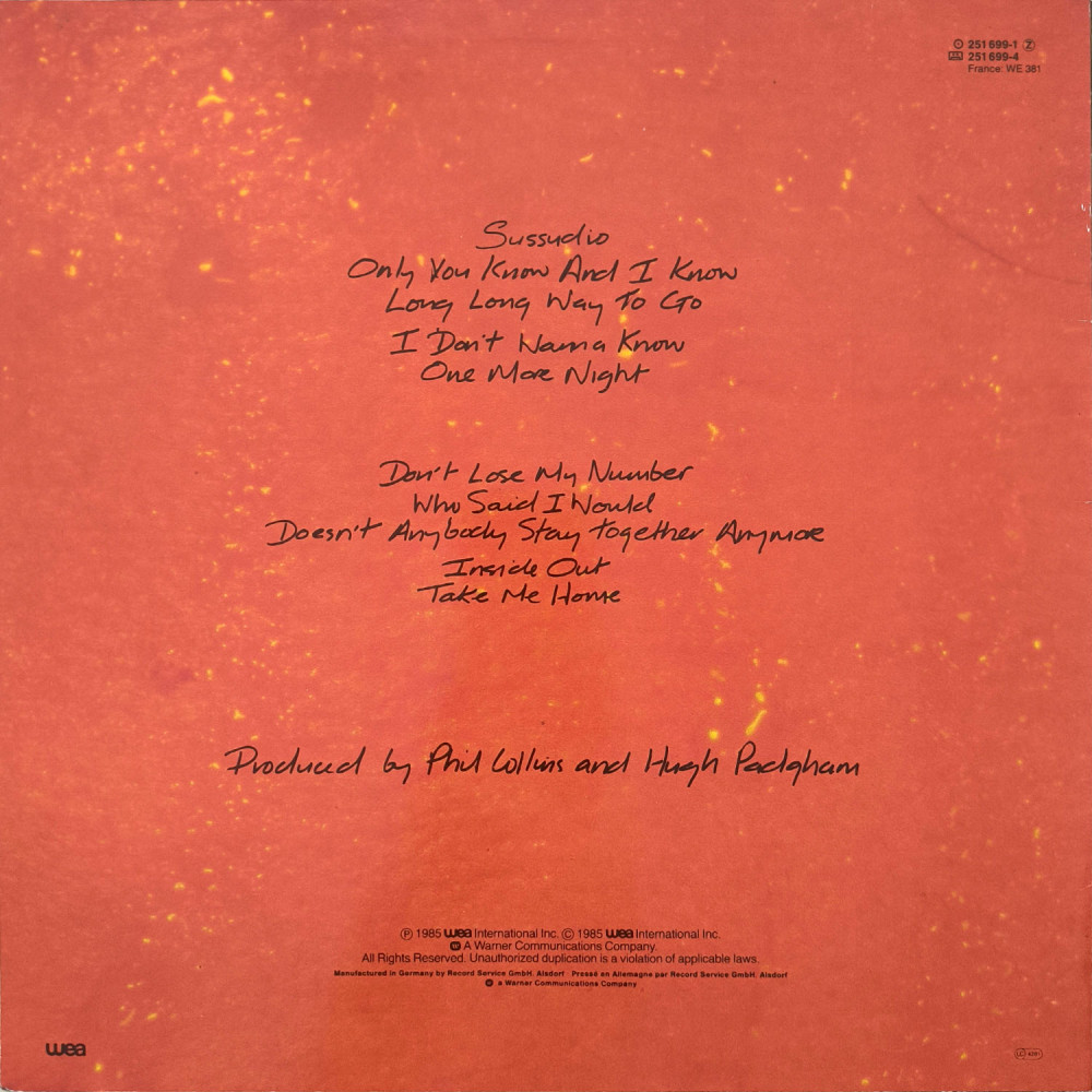 Phil Collins – No Jacket Required (LP)
