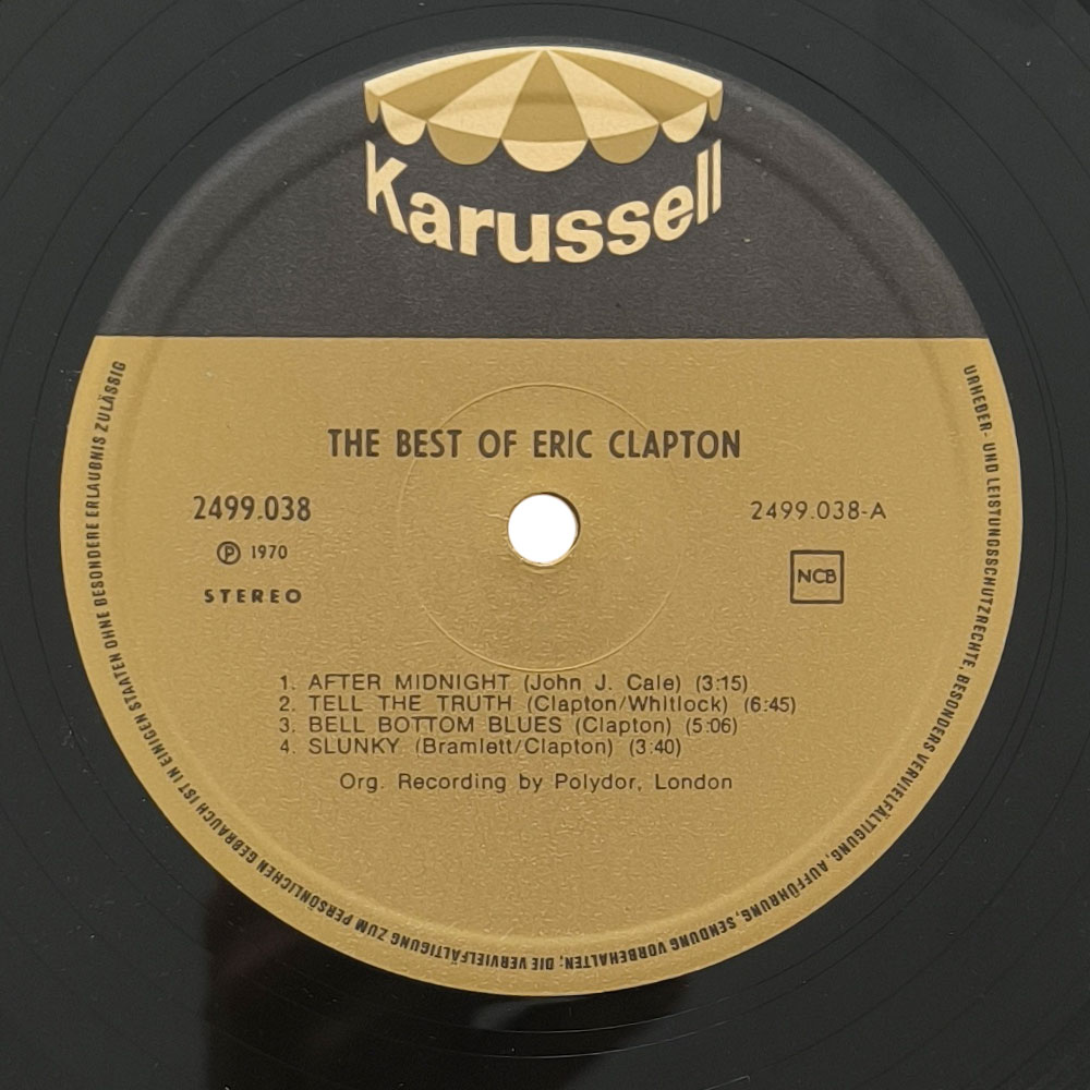 Eric Clapton ‎– The Best Of Eric Clapton (LP)