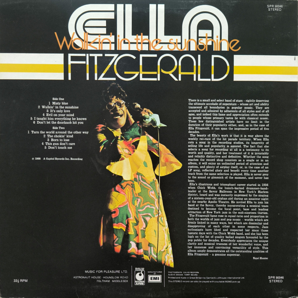Ella Fitzgerald ‎– Walkin' In The Sunshine (LP)
