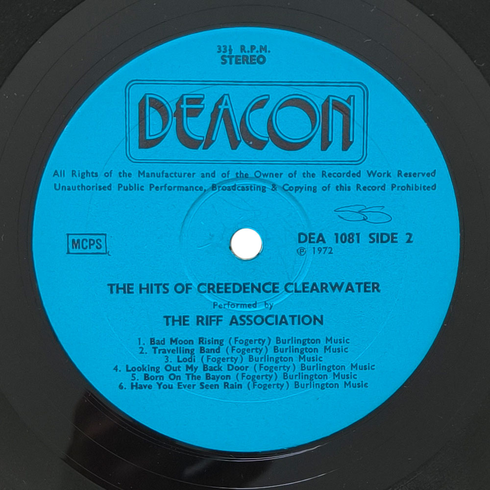 The Riff Association ‎– The Hits Of Creedence Clearwater Revival (LP)