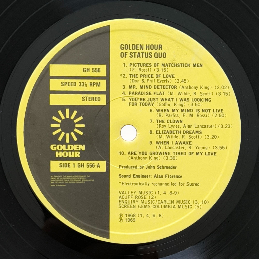 Status Quo – Golden Hour Of Status Quo (LP)