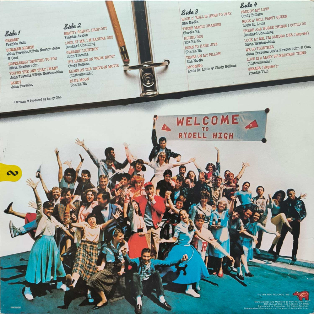 Various ‎– Grease (The Original Soundtrack From The Motion Picture) (2 LP)