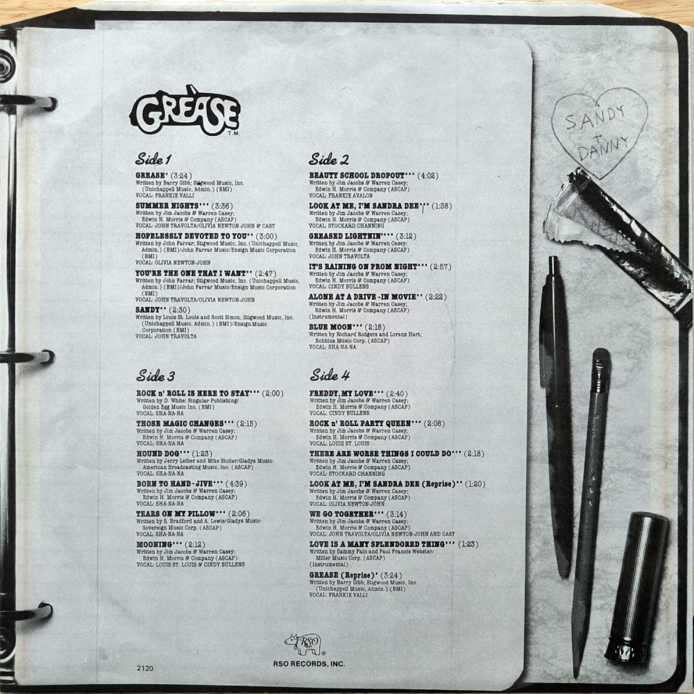 Various ‎– Grease (The Original Soundtrack From The Motion Picture) (2 LP)