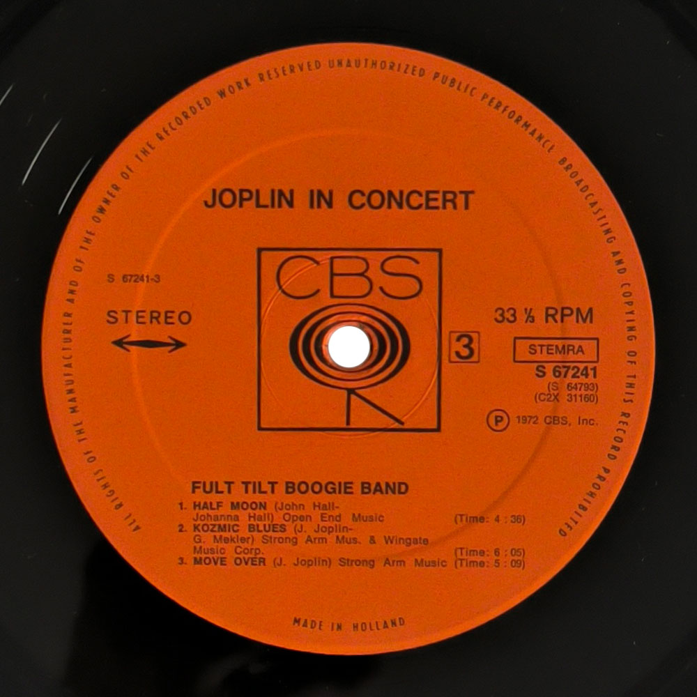Janis Joplin ‎– Joplin In Concert (2 LP)
