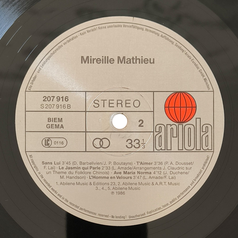 Mireille Mathieu ‎– Après Toi (LP)
