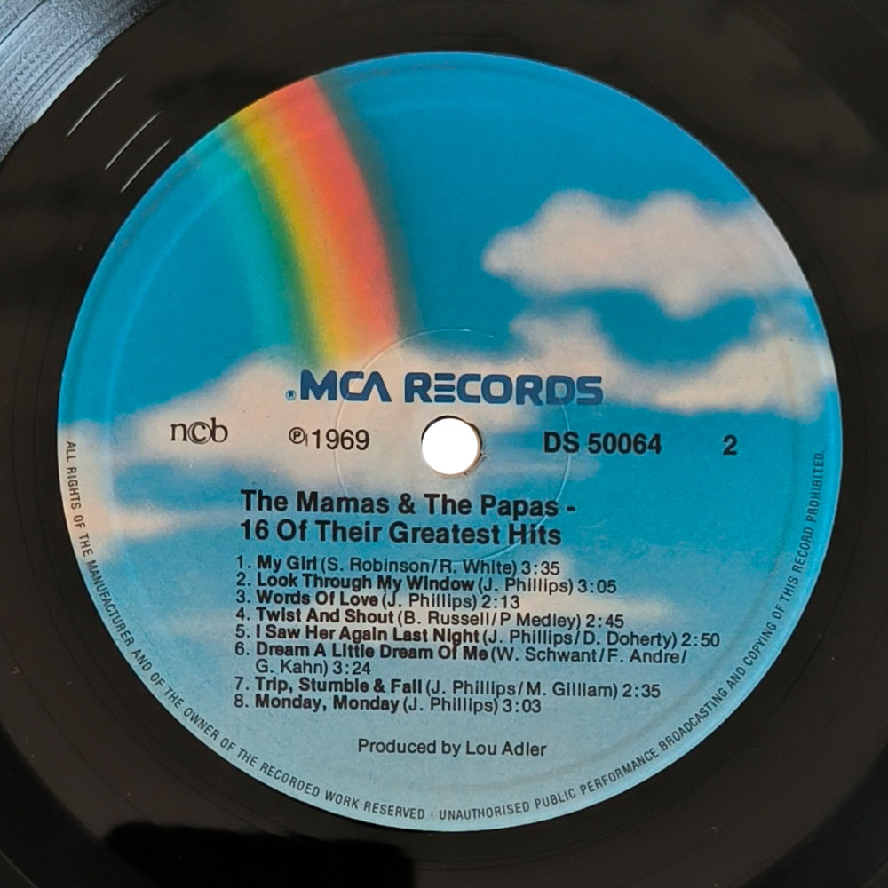 The Mamas & The Papas ‎– 16 Of Their Greatest Hits (LP)