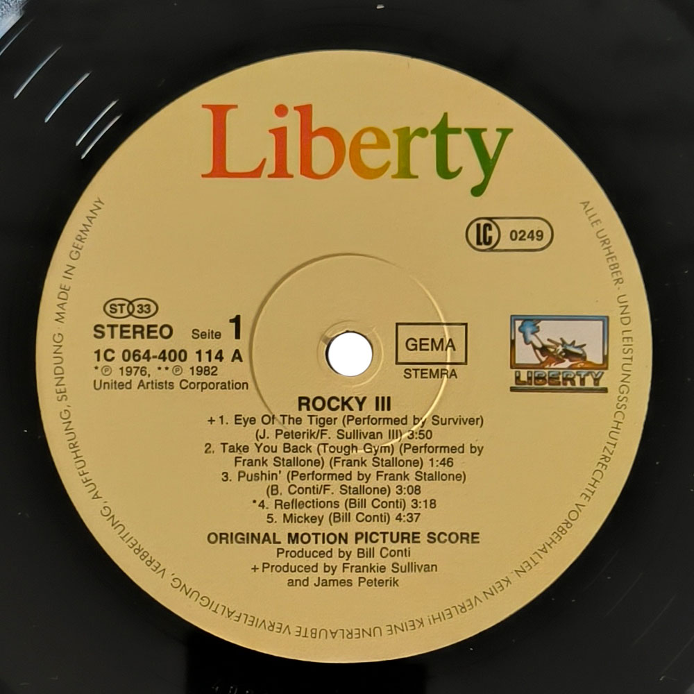 Bill Conti – Rocky III (Original Motion Picture Score) (LP)
