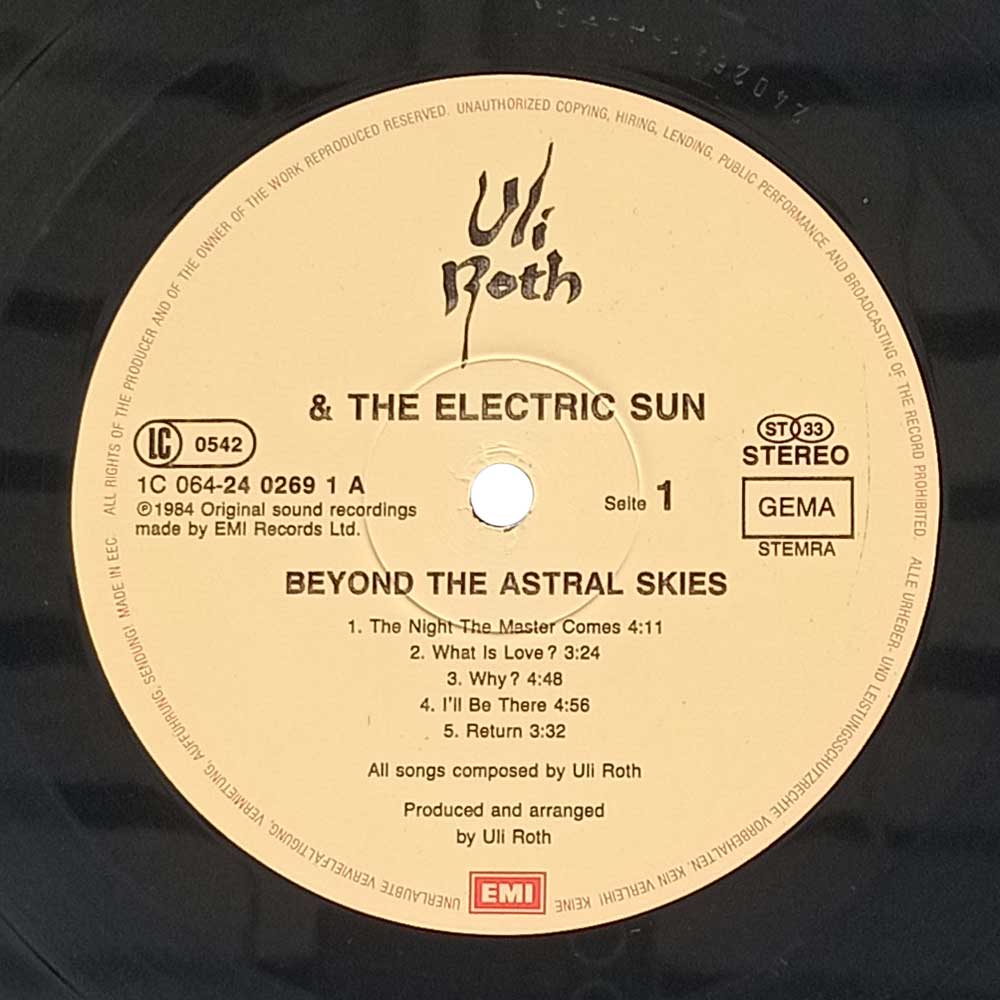 Uli Roth, Electric Sun - Beyond The Astral Skies (LP)