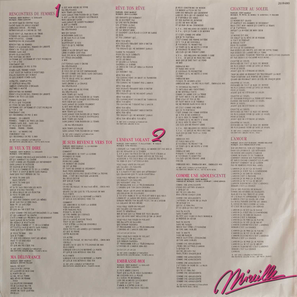 Mireille Mathieu - Rencontres De Femmes (LP)