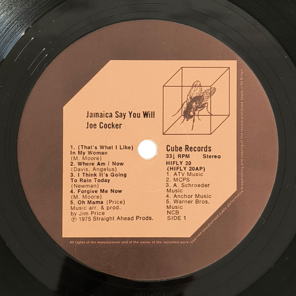 Joe Cocker - Jamaica Say You Will (LP)