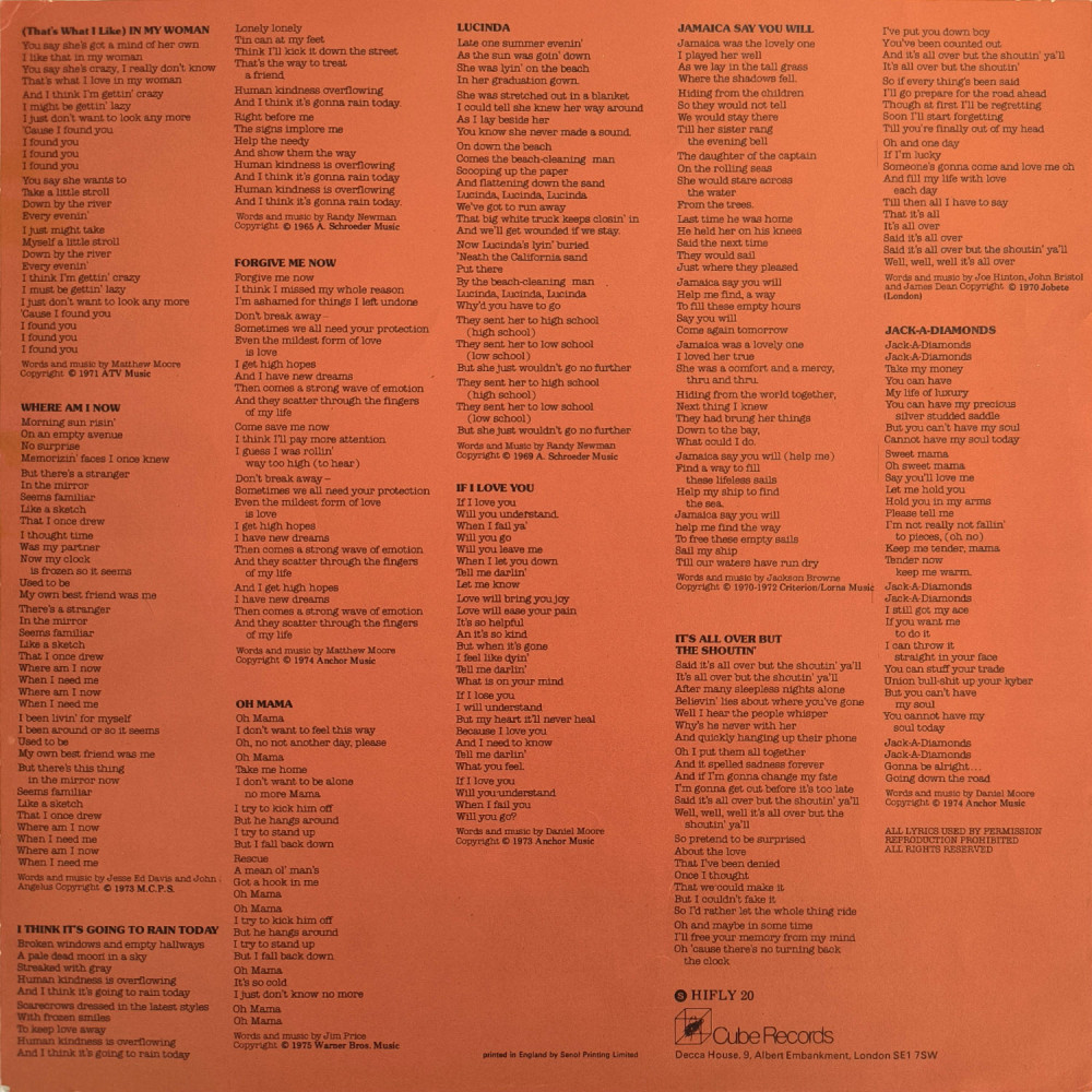 Joe Cocker - Jamaica Say You Will (LP)