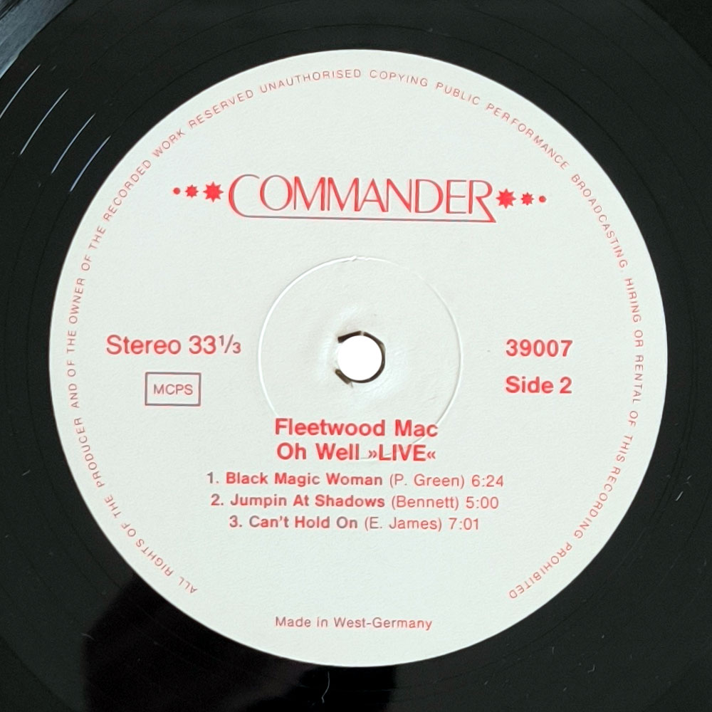 Fleetwood Mac - Oh Well Live (LP)