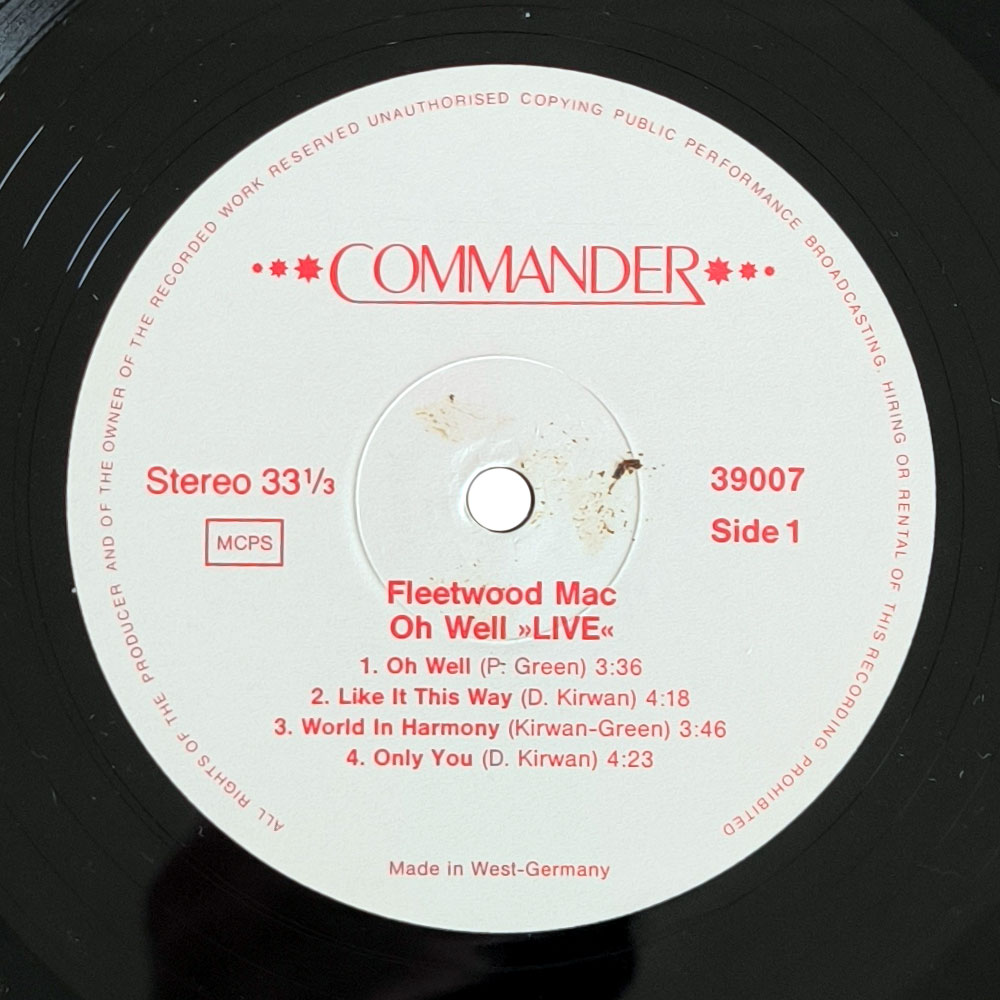 Fleetwood Mac - Oh Well Live (LP)