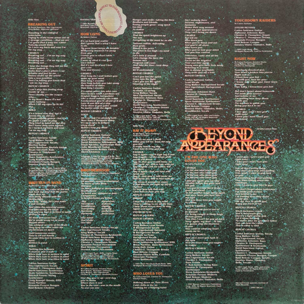 Santana - Beyond Appearances (LP)