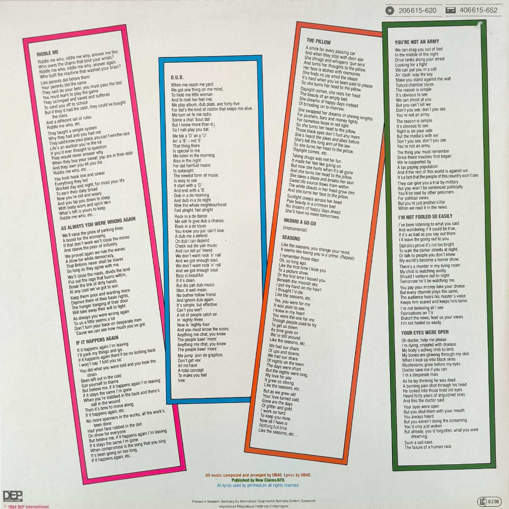 UB40 - Geffery Morgan... (LP)