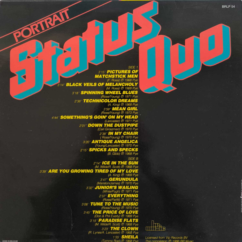 Status Quo ‎– Portrait (LP)