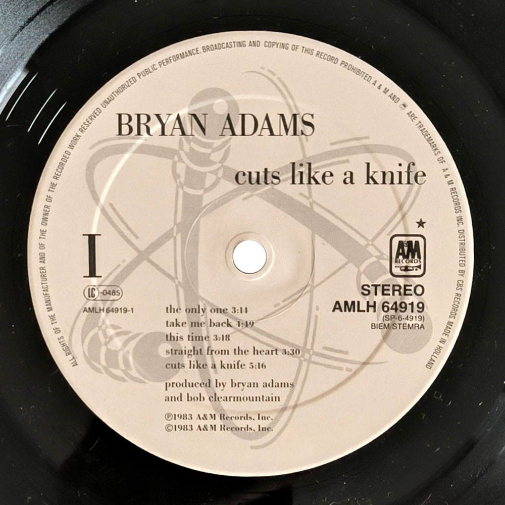 Bryan Adams - Cuts Like A Knife (LP)