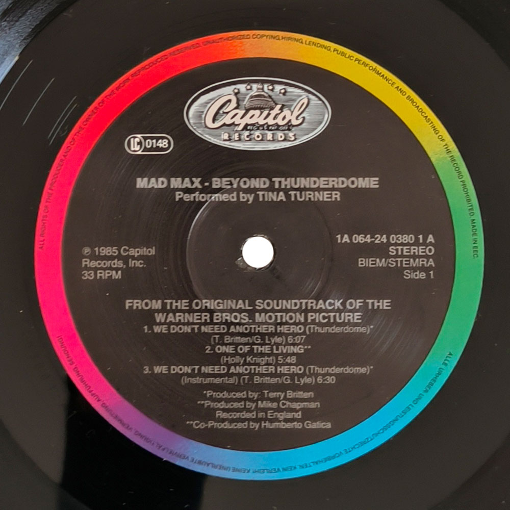 Various – Mad Max - Beyond Thunderdome - Original Motion Picture Soundtrack (LP)