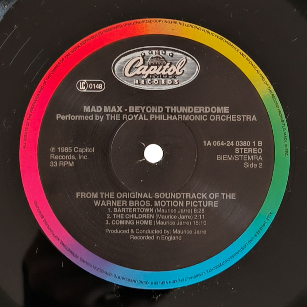 Various – Mad Max - Beyond Thunderdome - Original Motion Picture Soundtrack (LP)