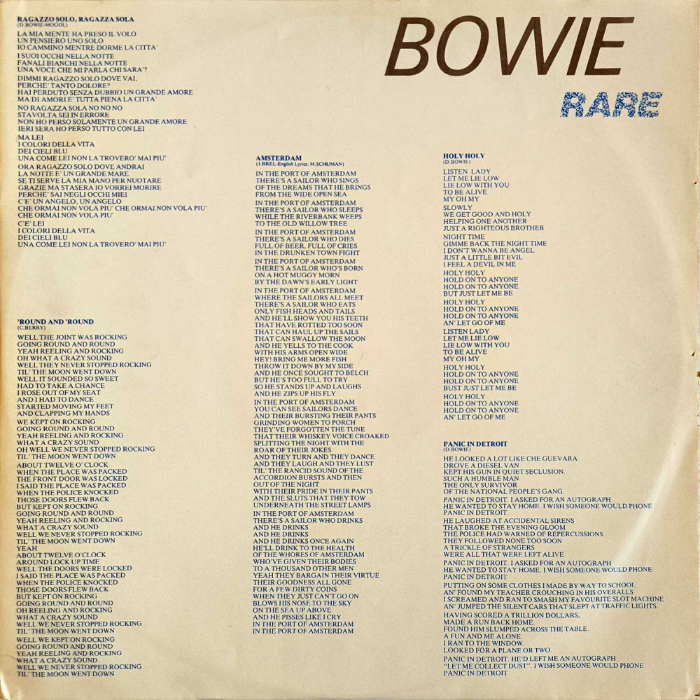 Bowie - Rare (LP)