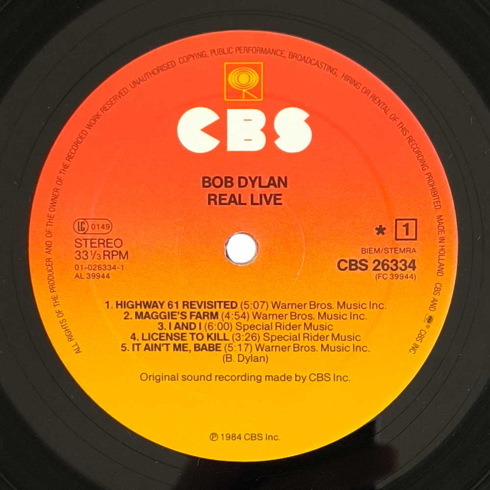 Bob Dylan - Real Live (LP)