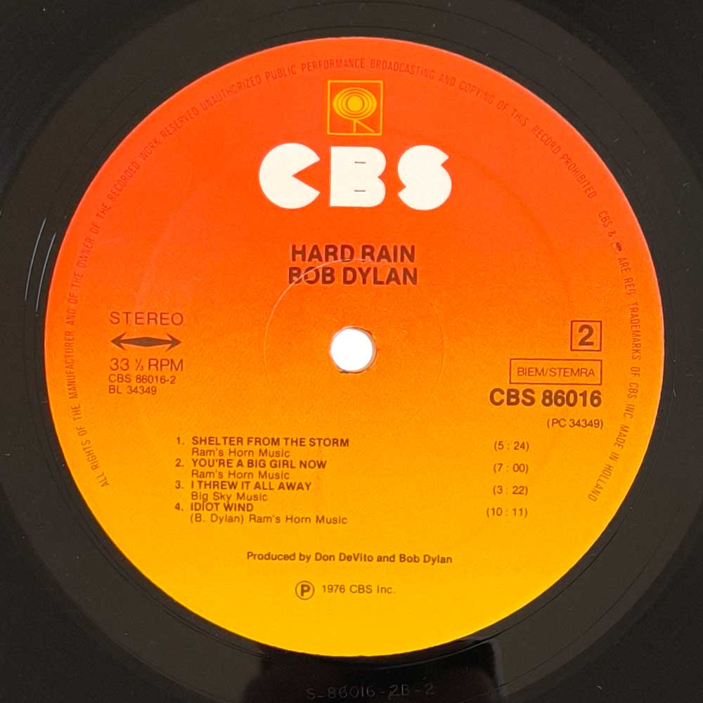 Bob Dylan – Hard Rain (LP)
