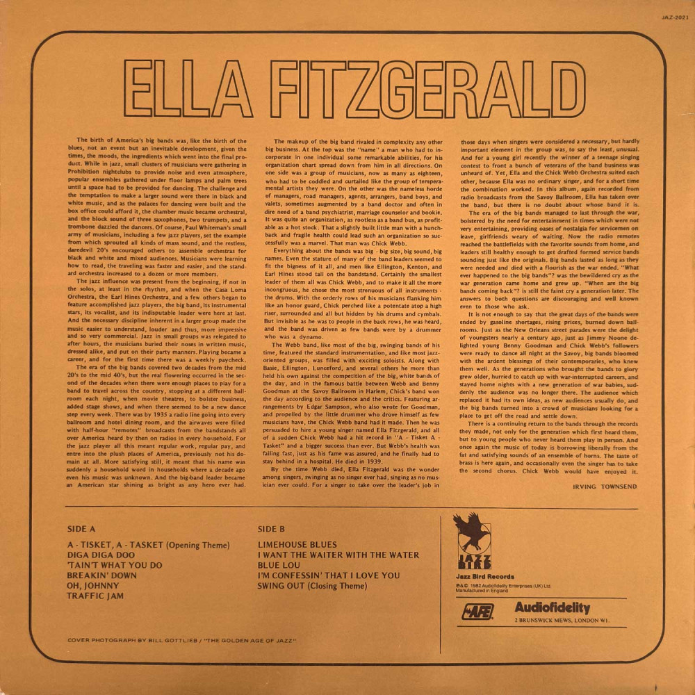 Webb & Ella Fitzgerald - Webb On The Air (LP)