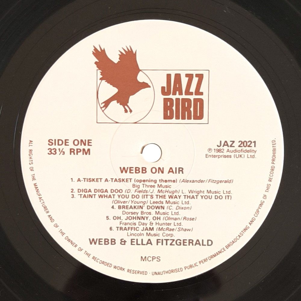 Webb & Ella Fitzgerald - Webb On The Air (LP)