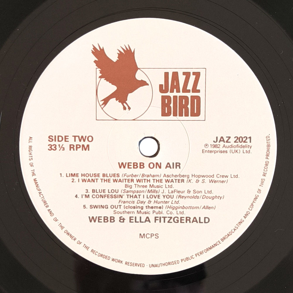 Webb & Ella Fitzgerald - Webb On The Air (LP)