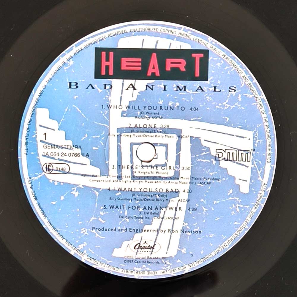 Heart - Bad Animals (LP)