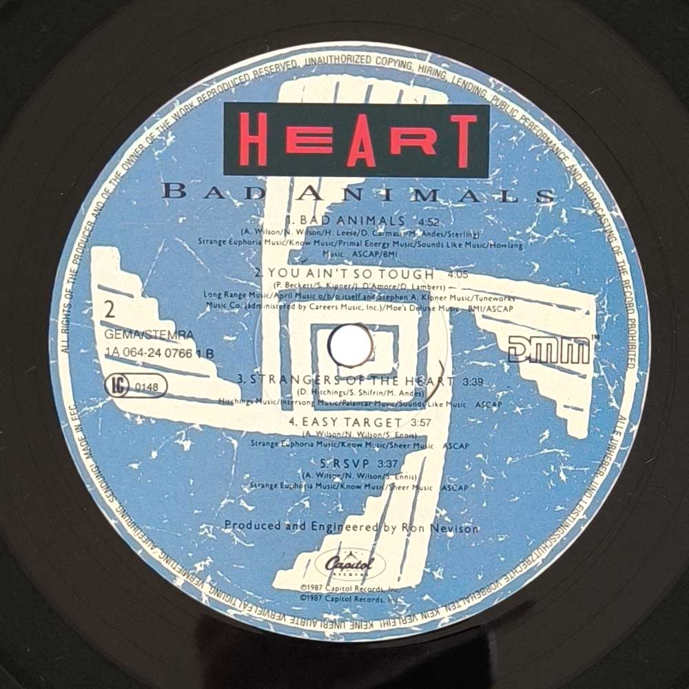 Heart - Bad Animals (LP)