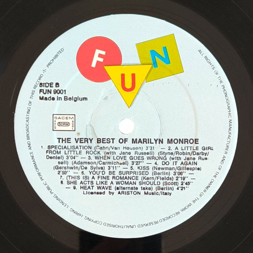 Marilyn Monroe - The Very Best Of Marilyn Monroe (LP)