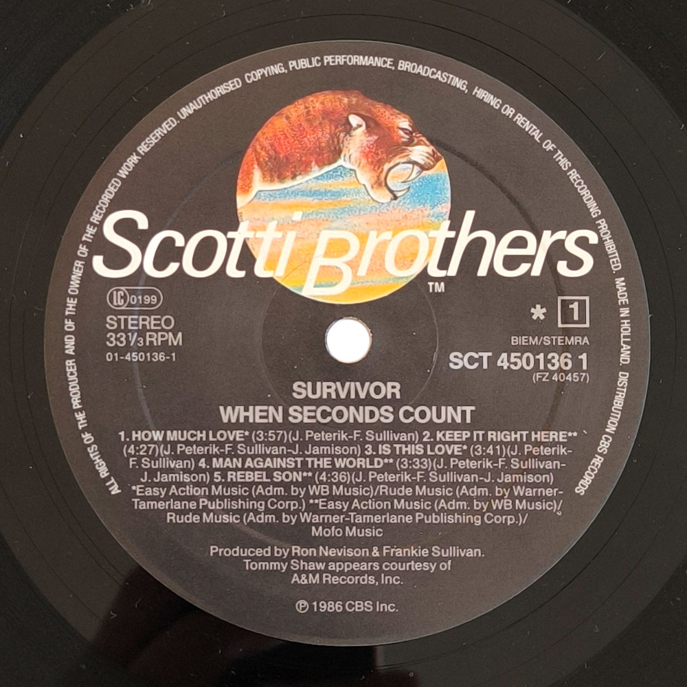 Survivor - When Seconds Count (LP)