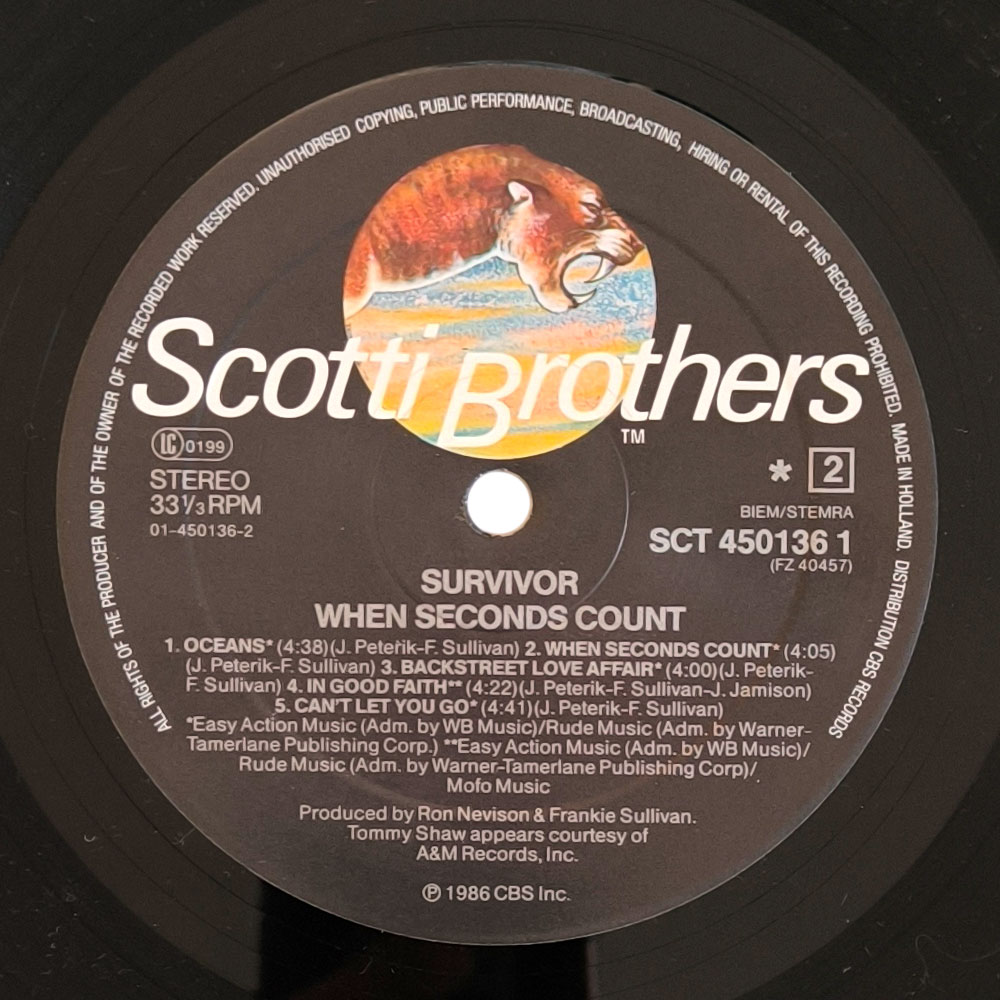 Survivor - When Seconds Count (LP)