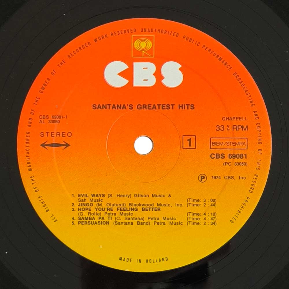 Santana - Santana's Greatest Hits (LP)