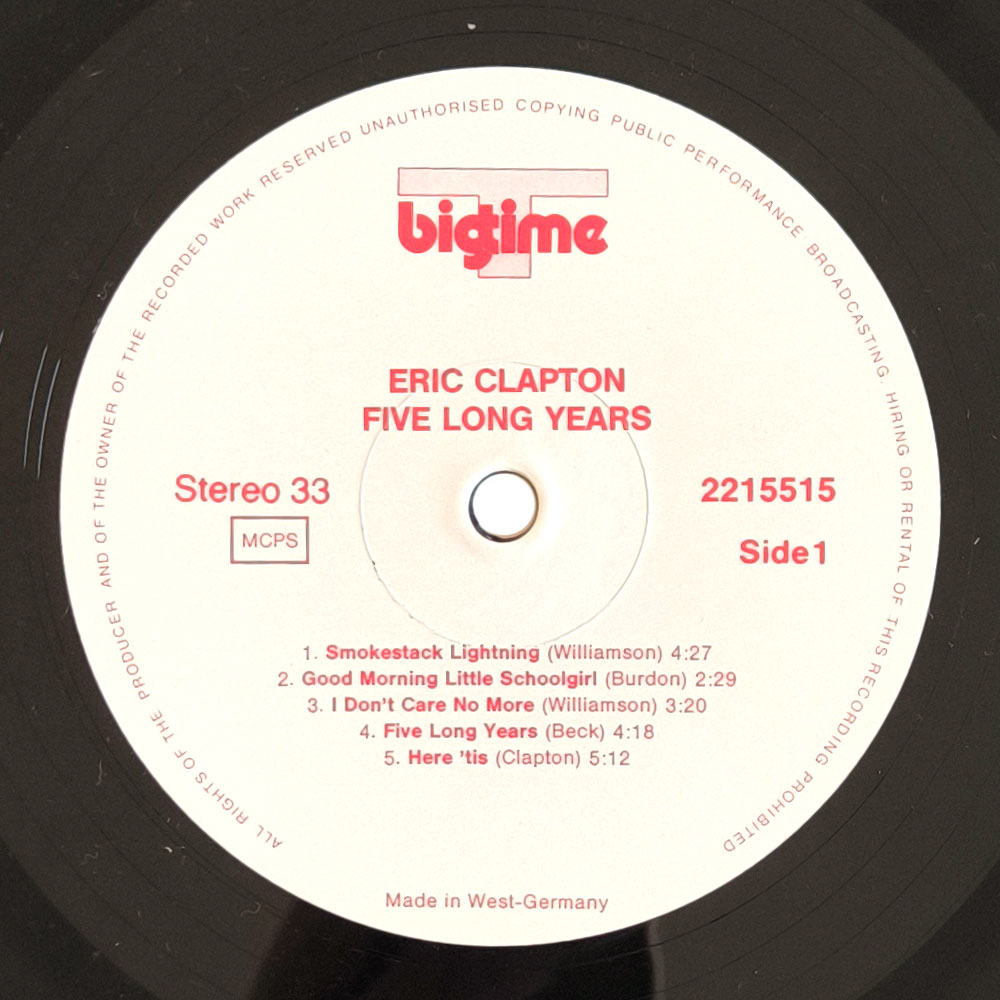 Eric Clapton - Five Long Years (LP)