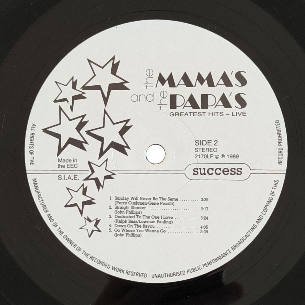 The Mamas & The Papas - Greatest Hits - Live In 1982 (LP)