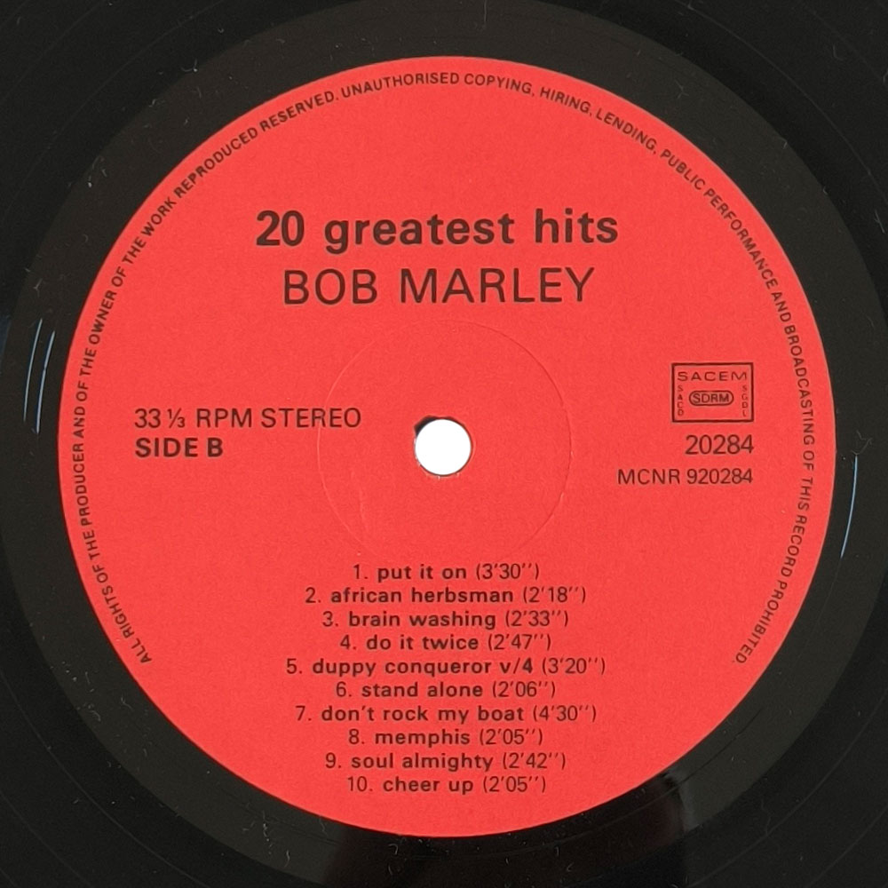 Bob Marley - 20 Greatest Hits (LP)