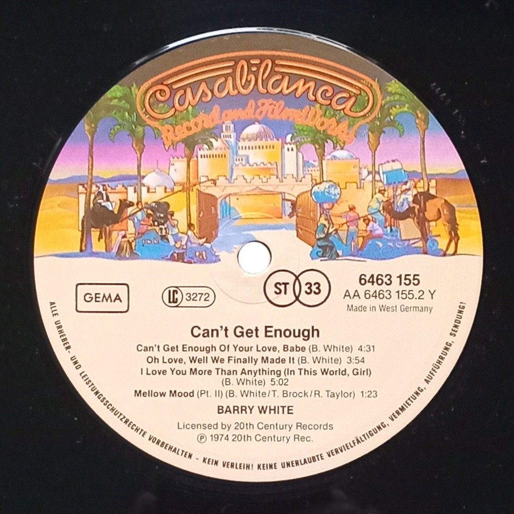 Barry White – Can't Get Enough (LP)